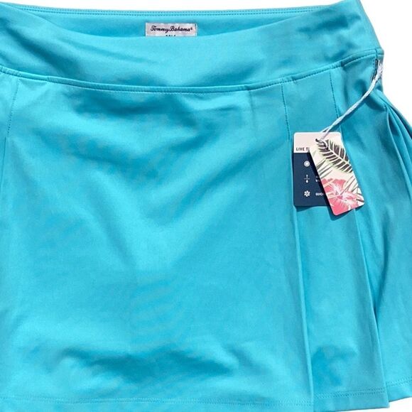 TOMMY BAHAMA NWT WOMENS OUTDOOR ACTIVE GOLF SKIRT TURQUOISE UPF 50 QUICK DRY LG - Picture 7 of 8